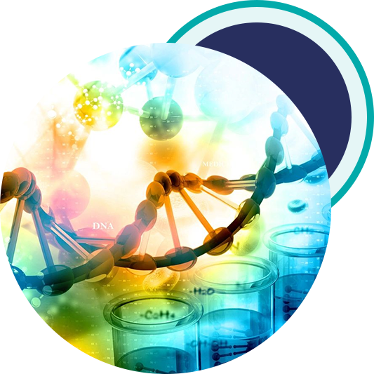DNA in scientific background